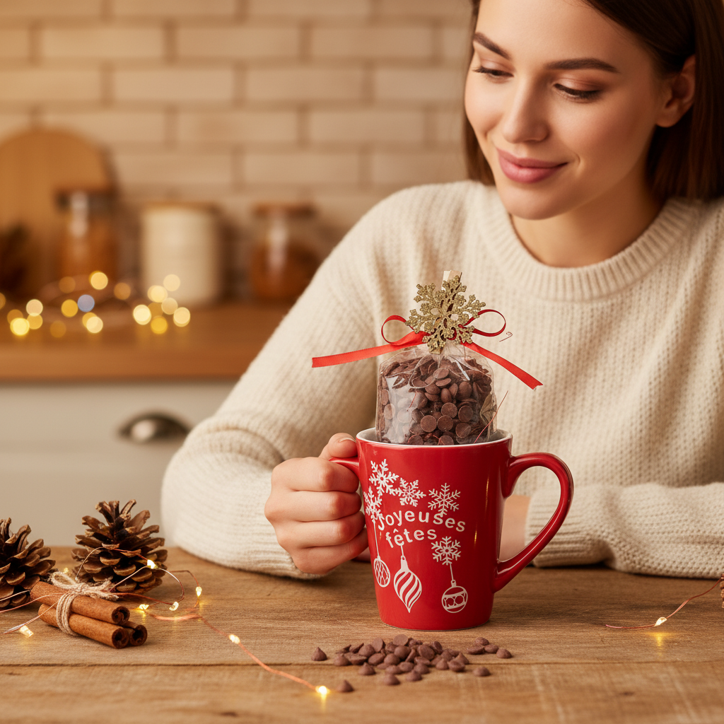 Heiße Milchschokolade in Tasse (Joyeuses fetes) 200 Grs
