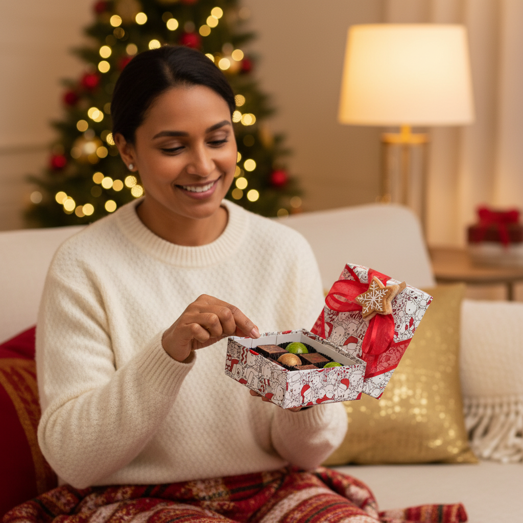 Weihnachtspackung 9 Pralinen 135g