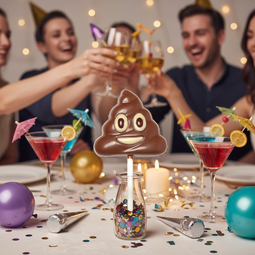 Vollmilchschokoladen-Emoji-Lollipop