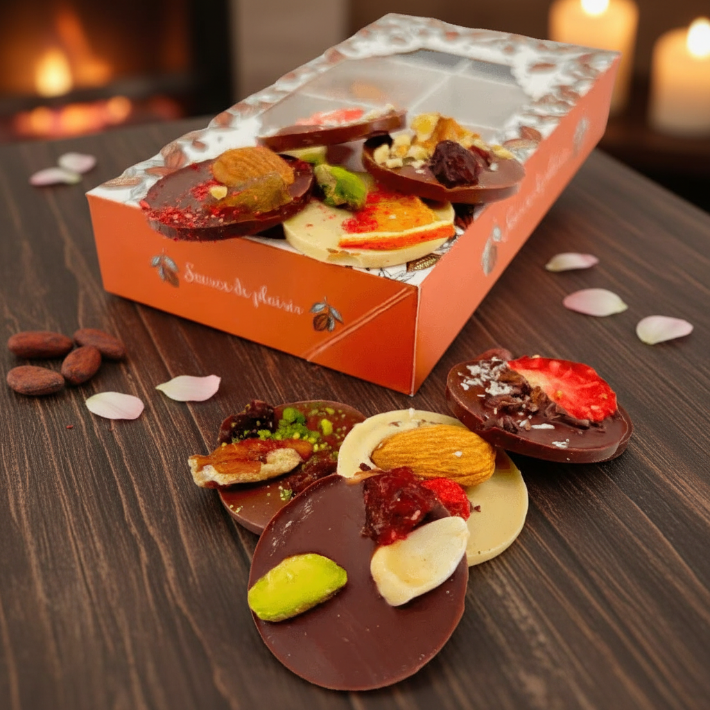 Schachtel mit Schokoladenmandarinen 24 Stück