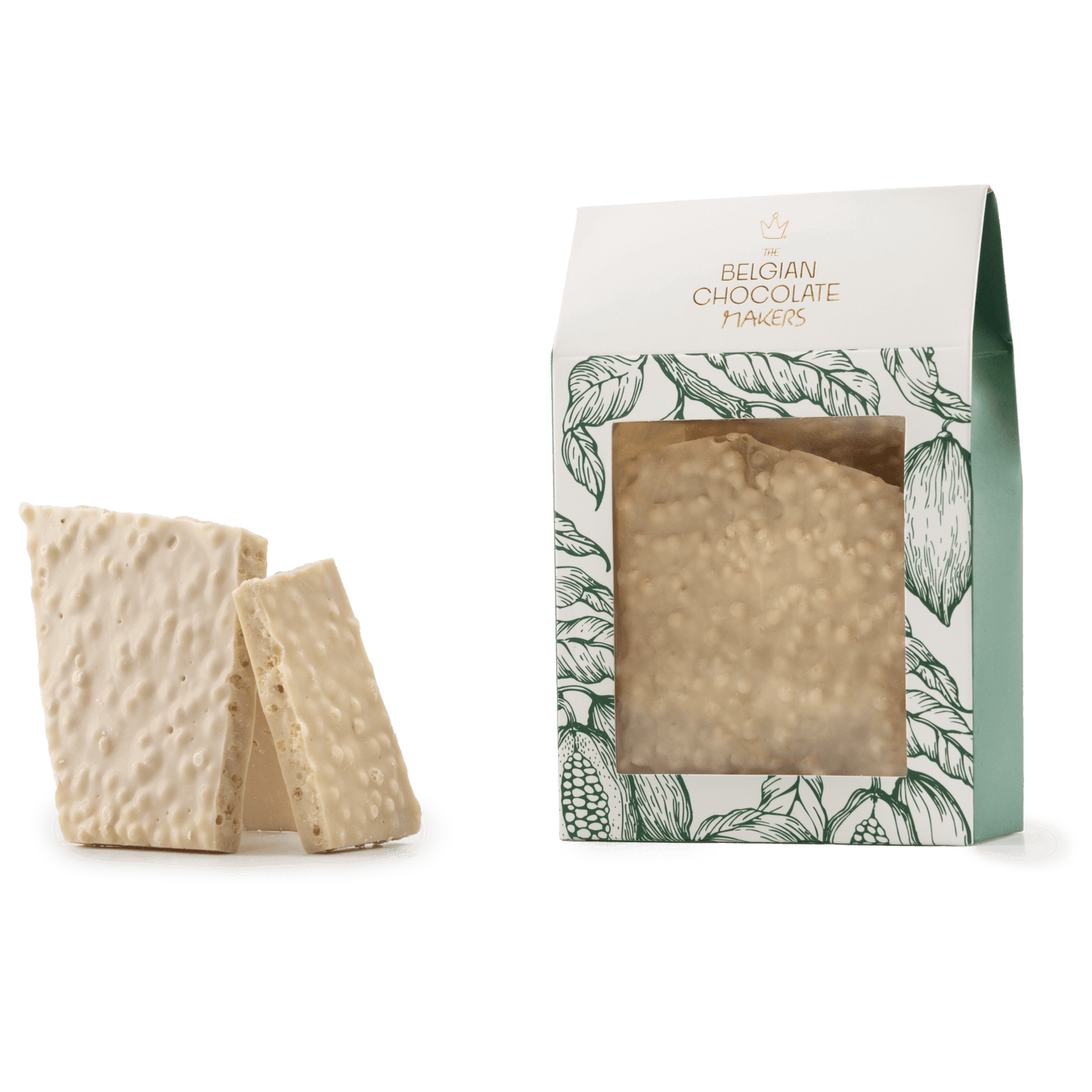 Riegel aus weißer Schokolade mit Puffreis