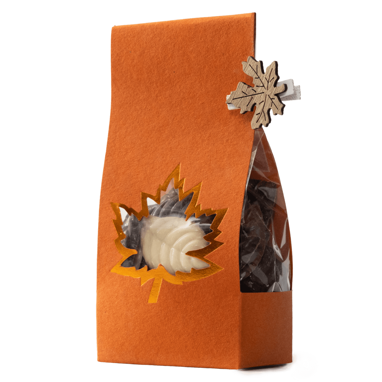 Mischung aus Schokoladen-Herbstblättern