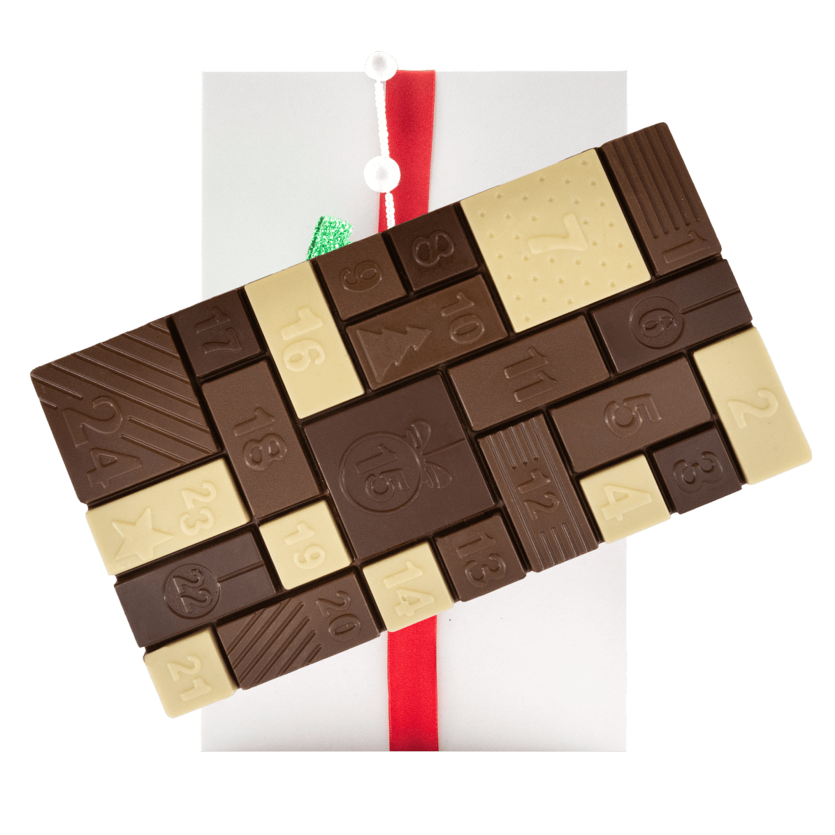 Vollmilchschokolade Weihnachts-Adventskalender 200g