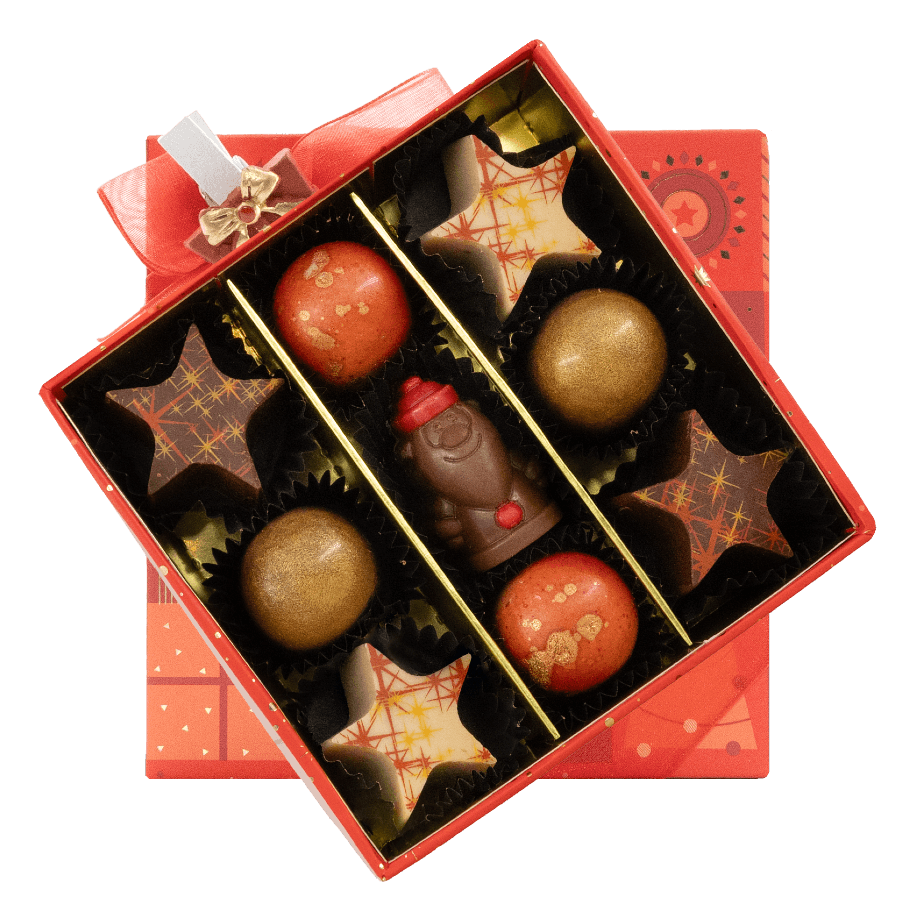 Weihnachten 9 Pralinen Schachtel ho-ho-ho 135g