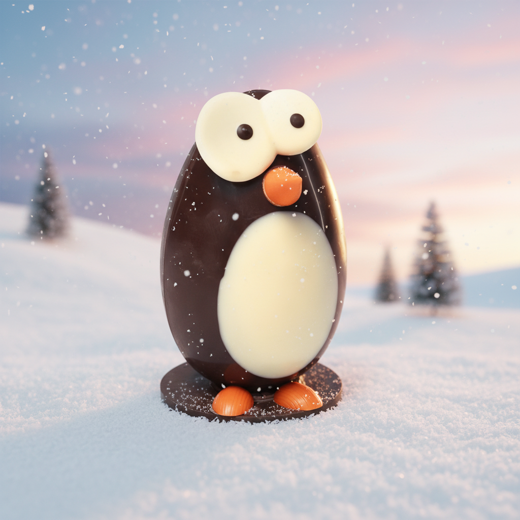 Pinguin 3D (dunkle Schokolade) 300 Grs