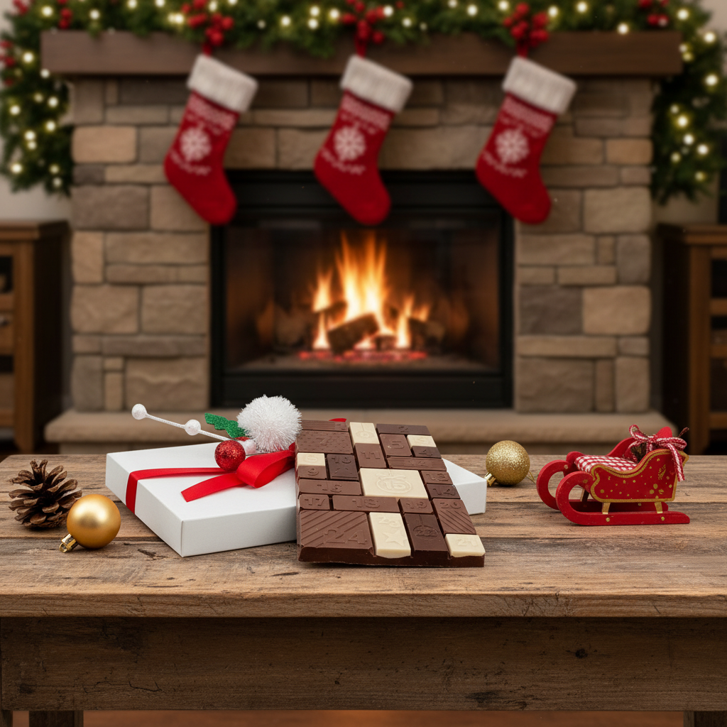 Vollmilchschokolade Weihnachts-Adventskalender 200g