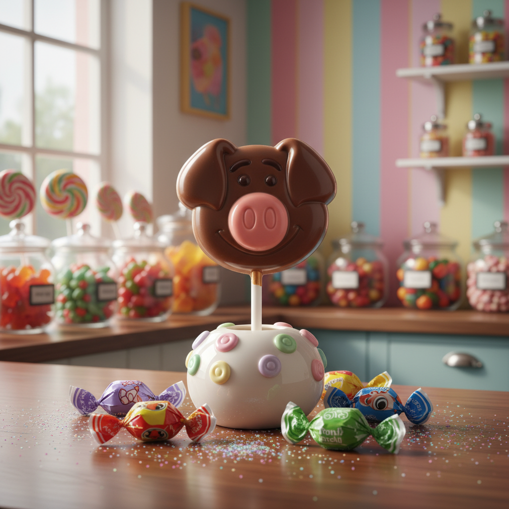 Vollmilchschokoladen-Schweinelutscher 20g