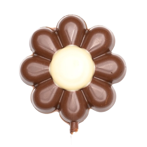 Milchschokoladen-Lollipop-Blume