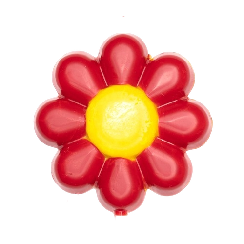 Schokoladenlutscher rote Blume