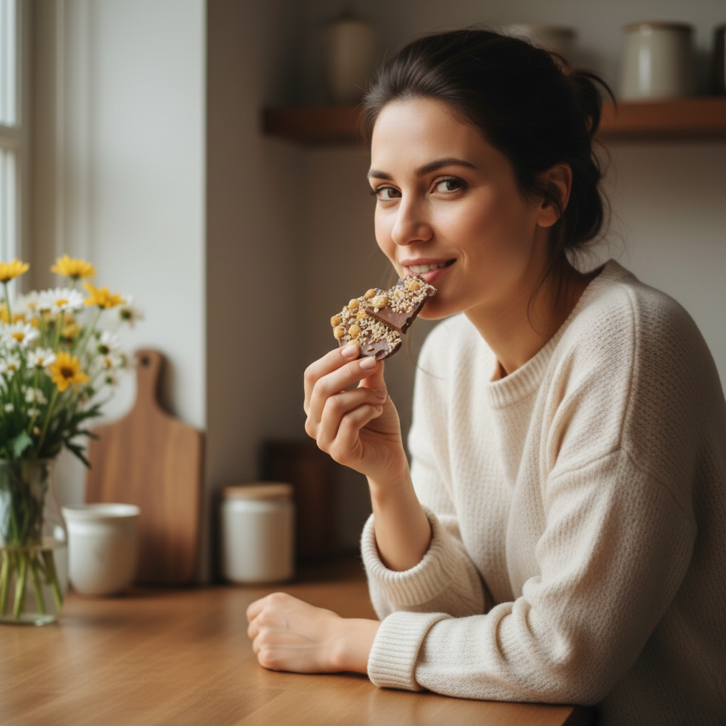 Vollmilchschokoladenbruch mit Haselnüssen