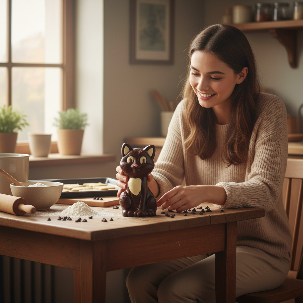 Katze (dunkle Schokolade) 100 Grs