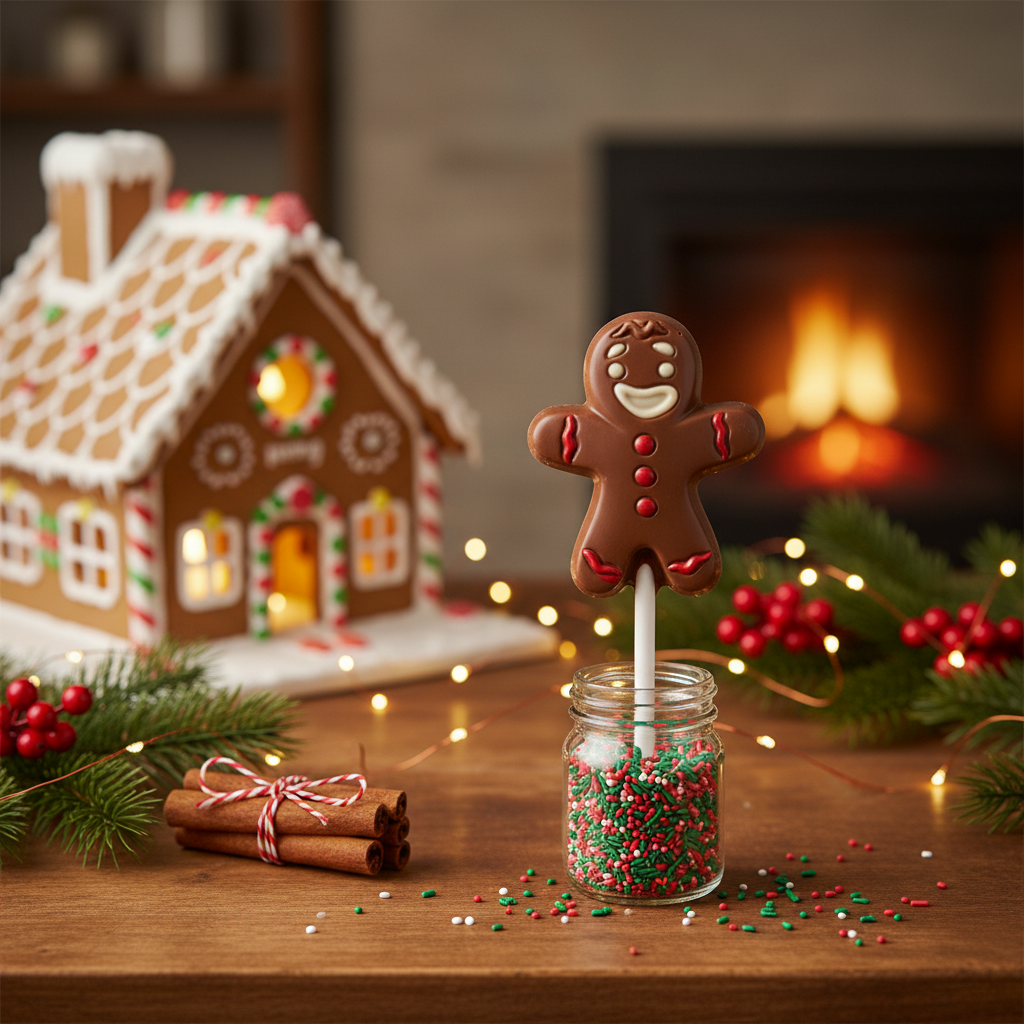 Vollmilchschokolade Mr. Ginger Lutscher 20g