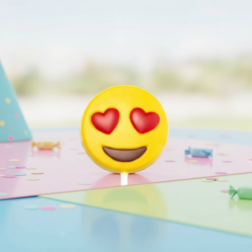 Schokoladen-Lolli-Emoji Liebe