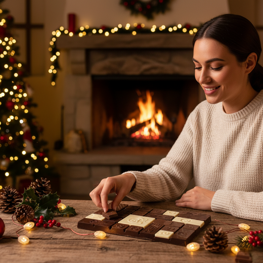 Vollmilchschokolade Weihnachts-Adventskalender 200g