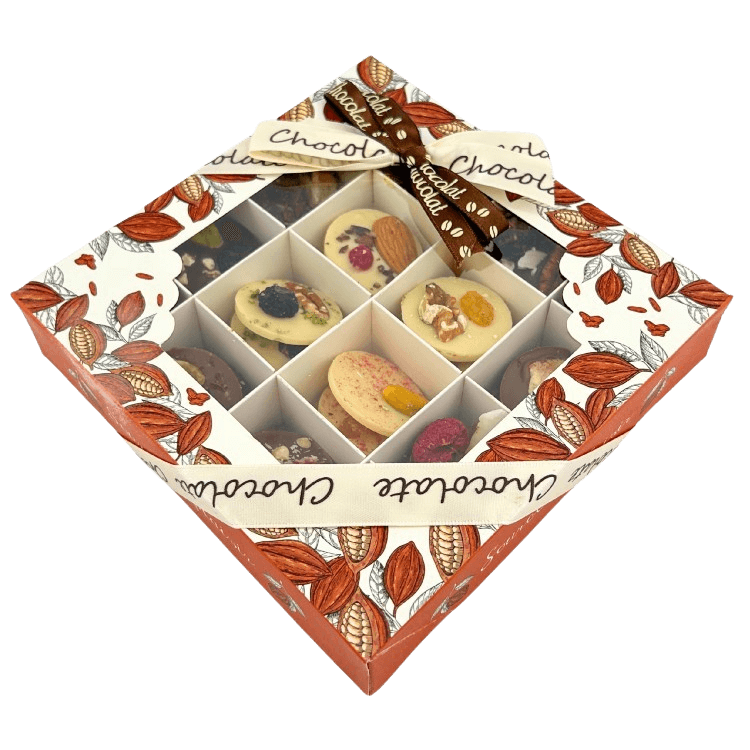 Schachtel mit Schokoladenmandarinen 48 Stück