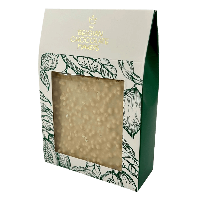 Riegel aus weißer Schokolade mit Puffreis