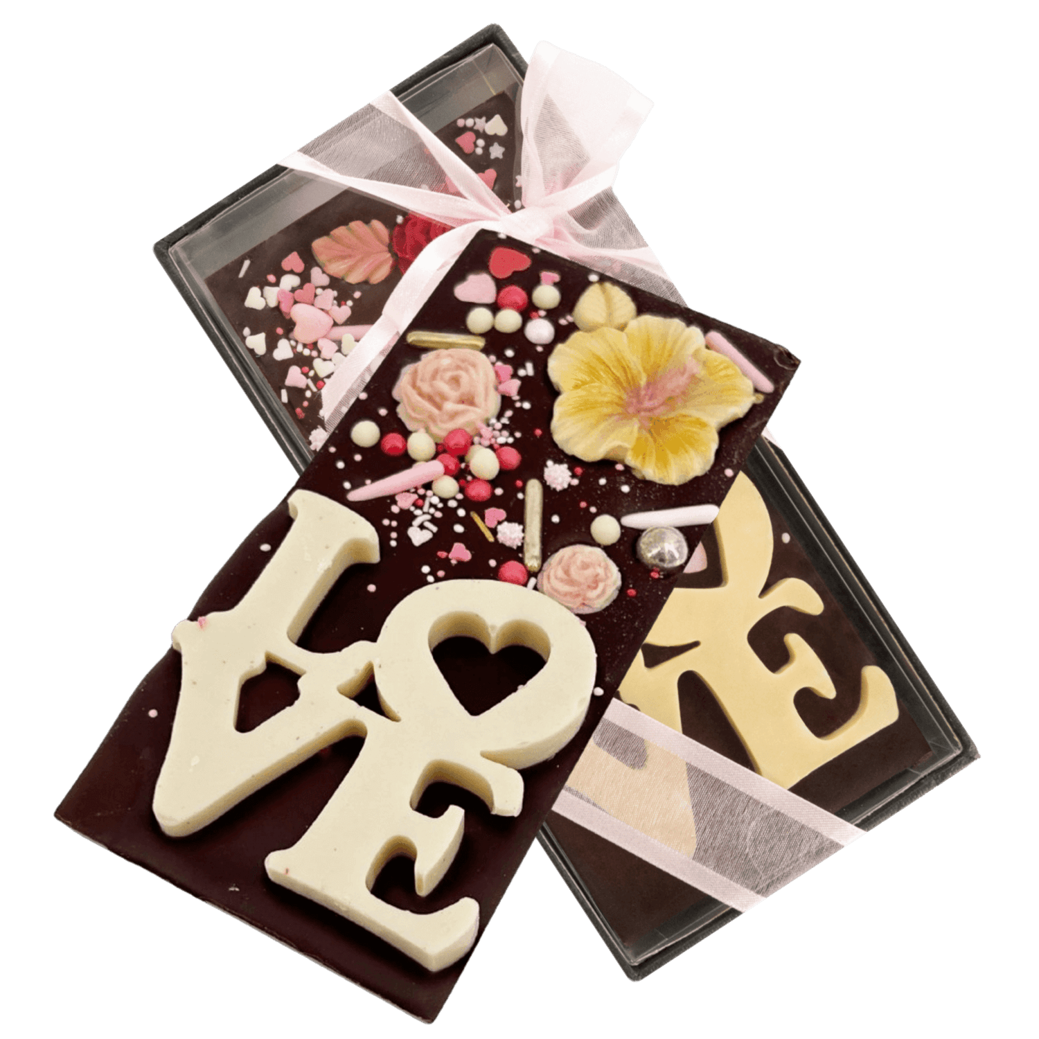 Rote Zartbitterschokolade Love Bar 120g