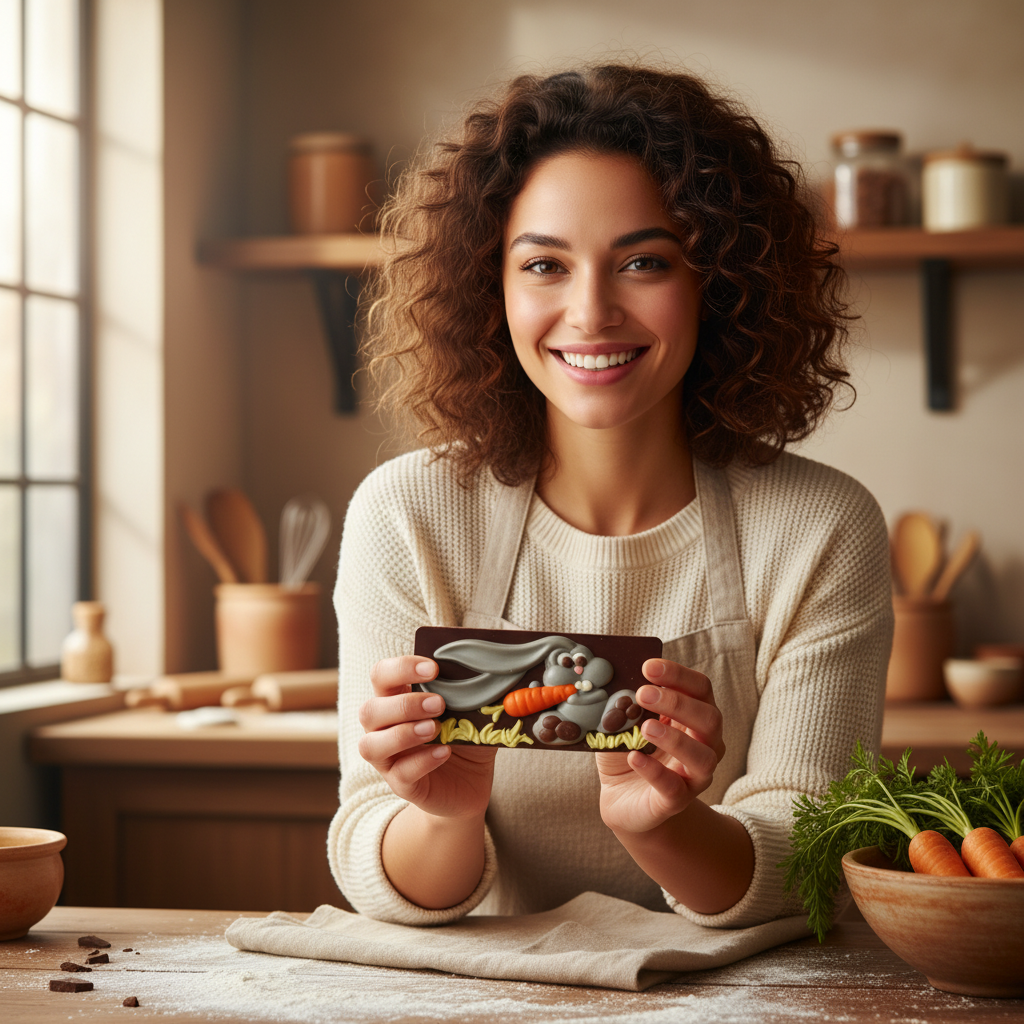 Osterhase aus Zartbitterschokolade 100g
