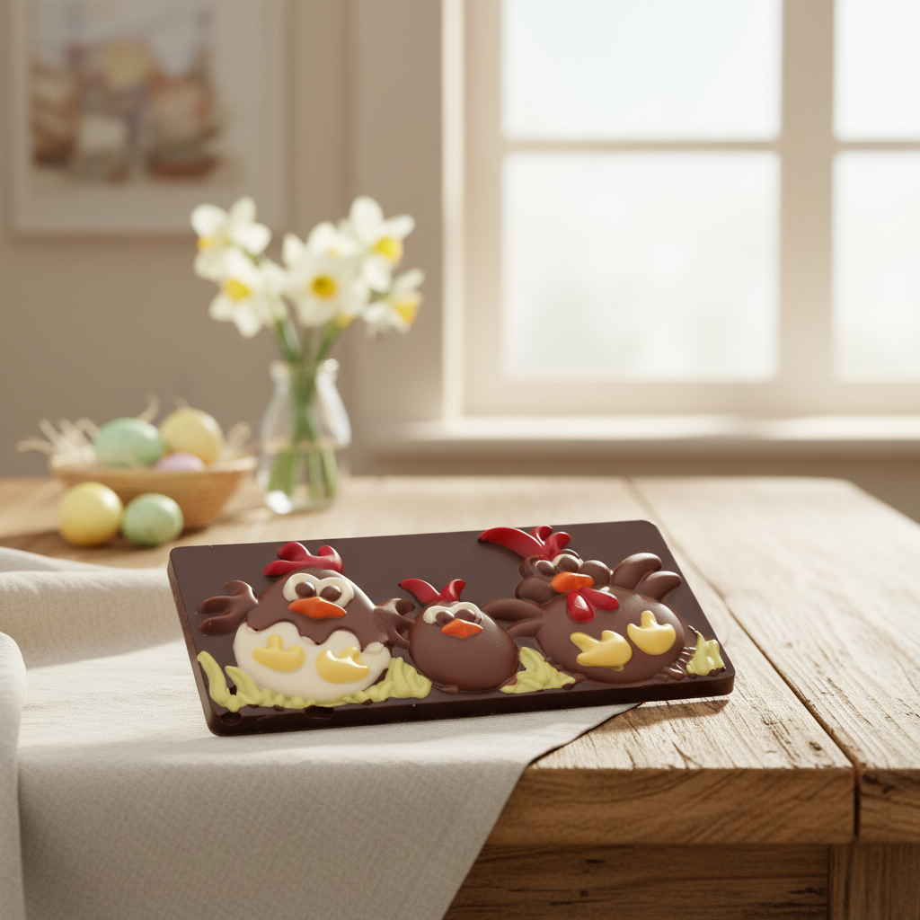 Ostereier aus Zartbitterschokolade, Tafel 105g