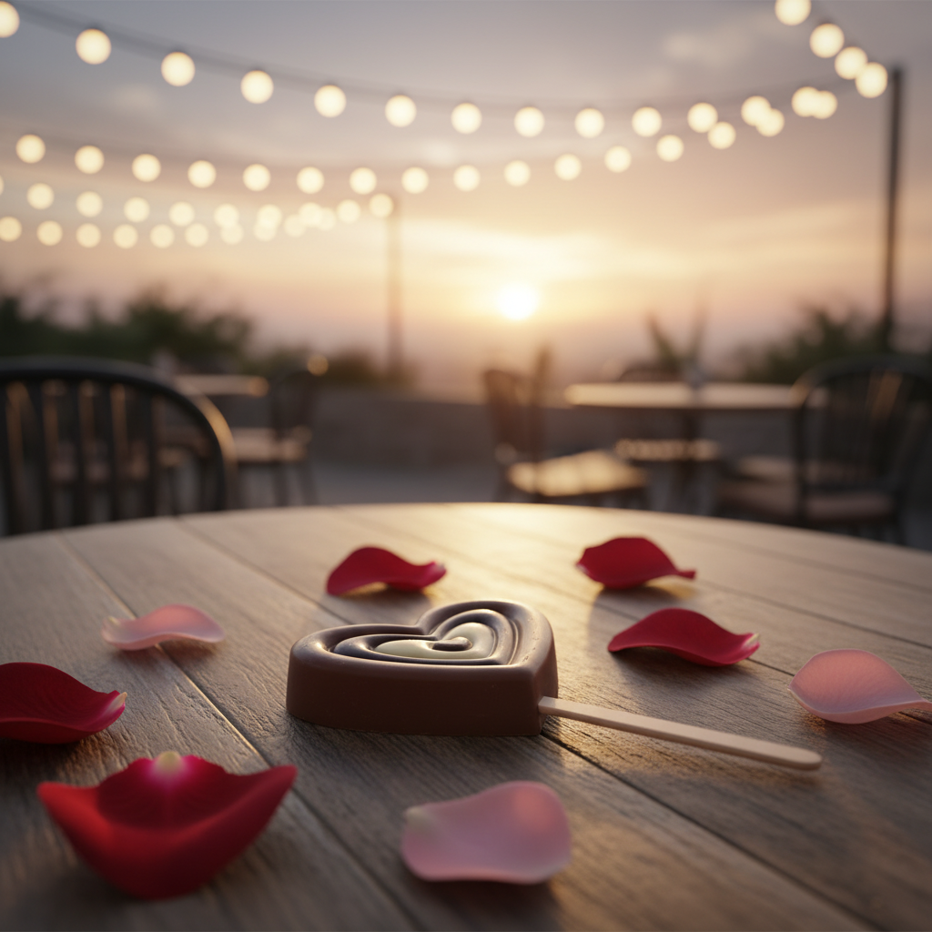 Drei Pralinen Herz Lutscher 20g