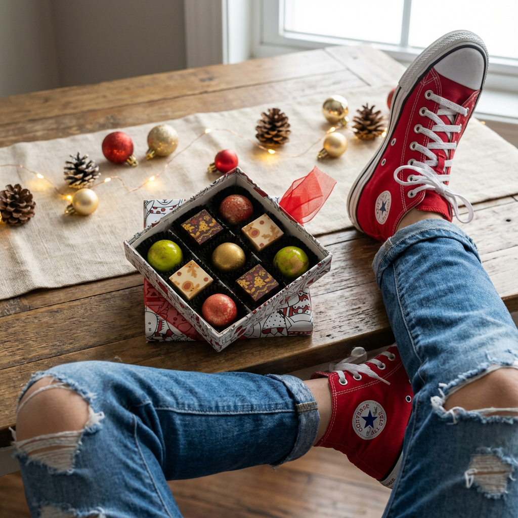 Weihnachtspackung 9 Pralinen 135g