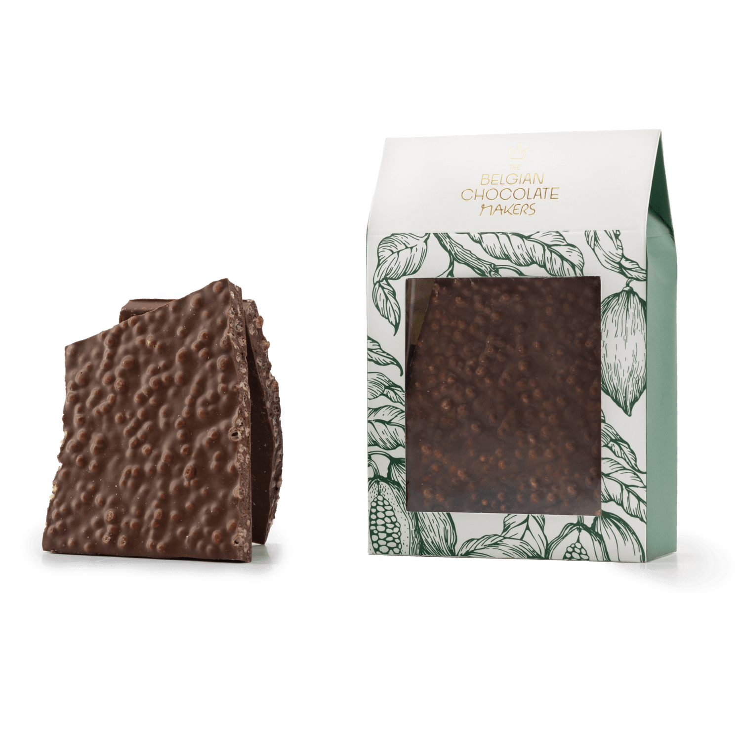 Milchschokoladenbruchriegel mit Puffreis