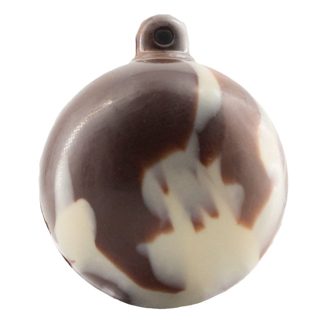 Weihnachtsschale aus weißer, Vollmilch- und Zartbitterschokolade 60g