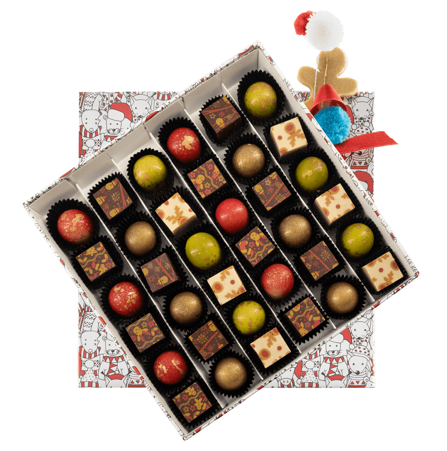 Weihnachtspackung 36 Pralinen 540g