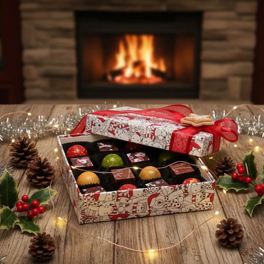 Weihnachtspackung 16 Pralinen 240g