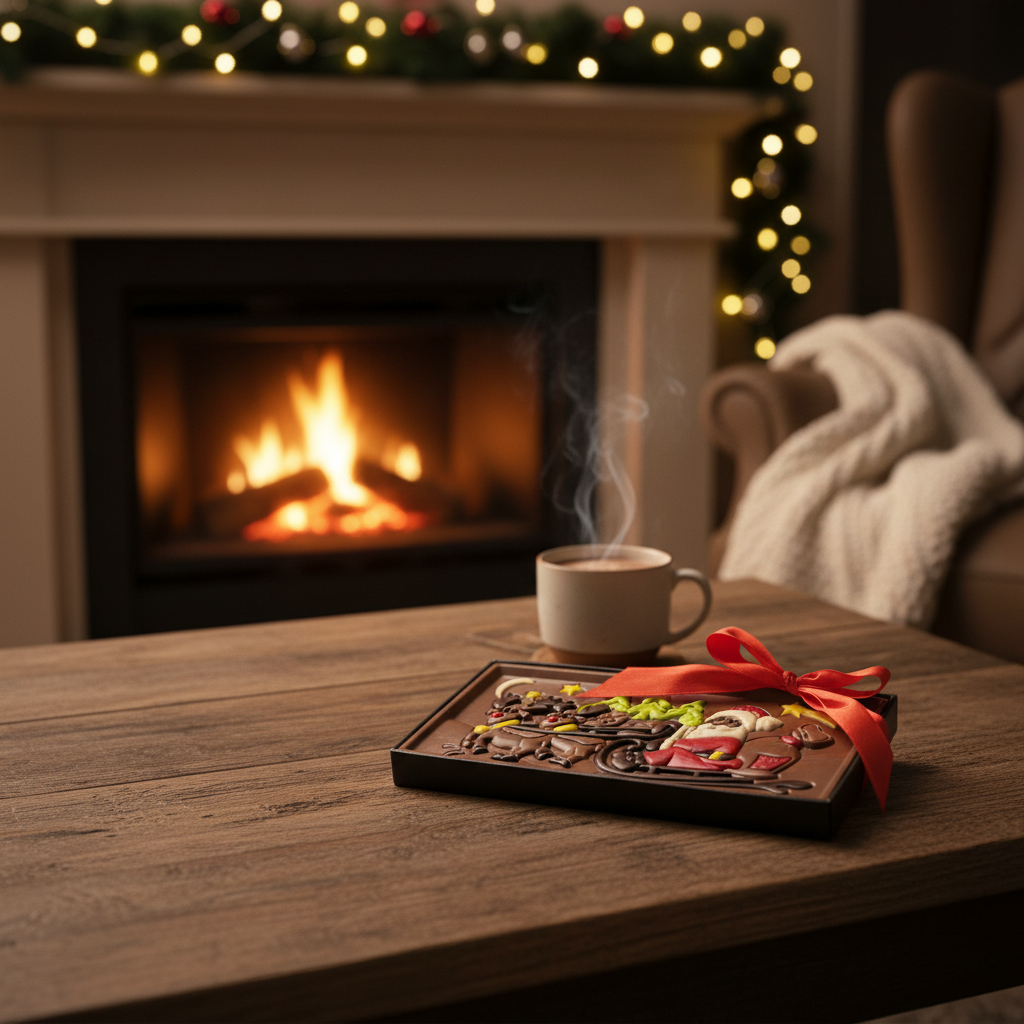 Vollmilchschokolade Weihnachtsmann auf dem Schlitten 105g