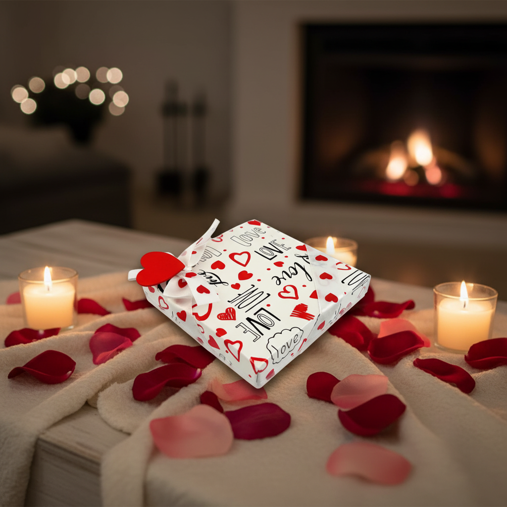 Liebe Schachtel mit 4 belgischen Pralinen 50g