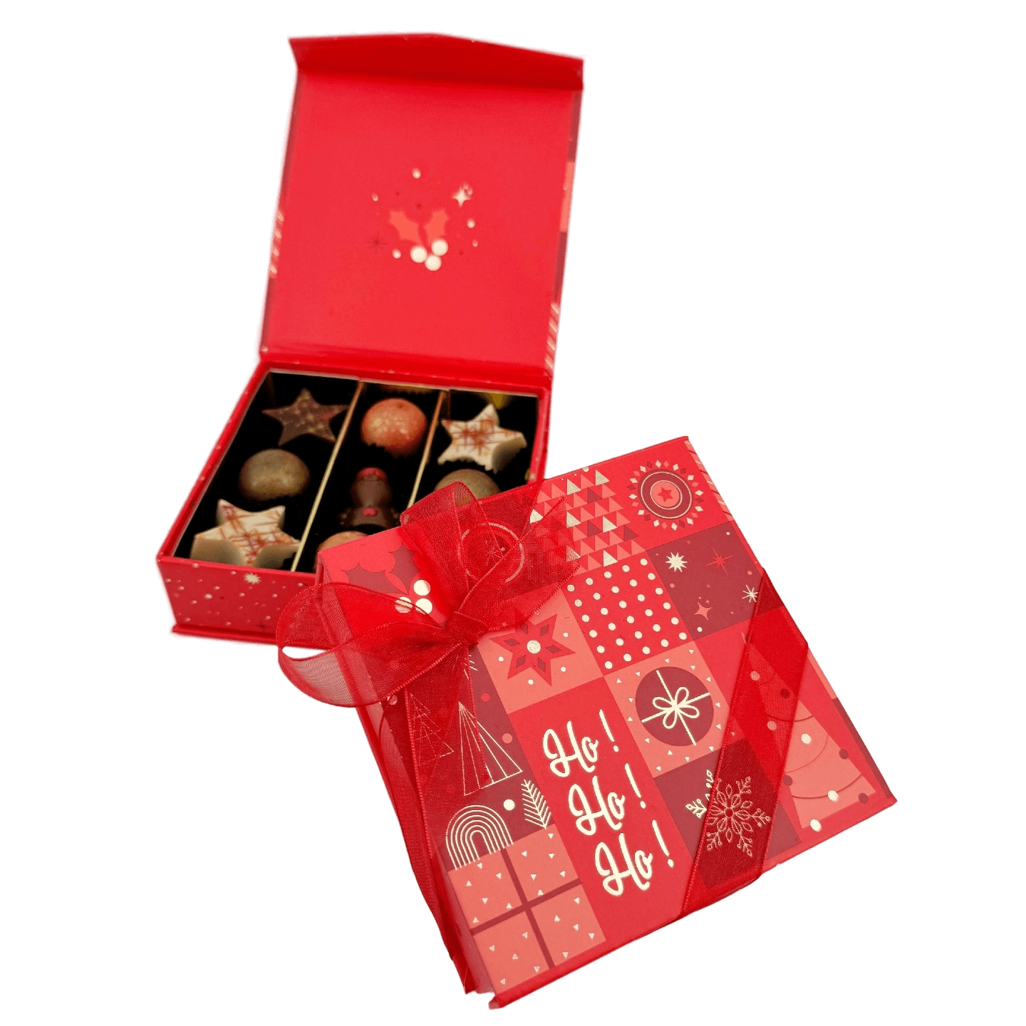 Weihnachten 9 Pralinen Schachtel ho-ho-ho 135g