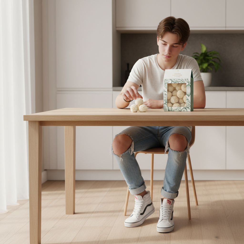 Beutel belgische Trüffel mit Kokosnussüberzug 160g