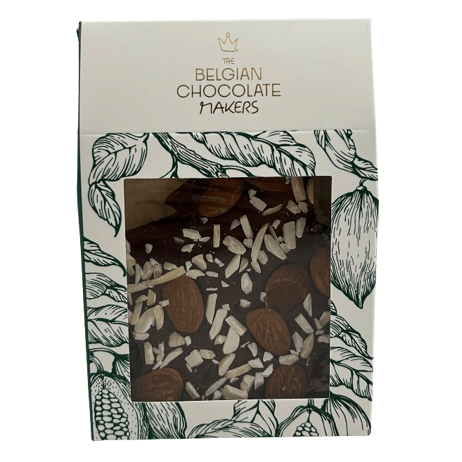 Vollmilchschokoladenbruch mit Mandeln