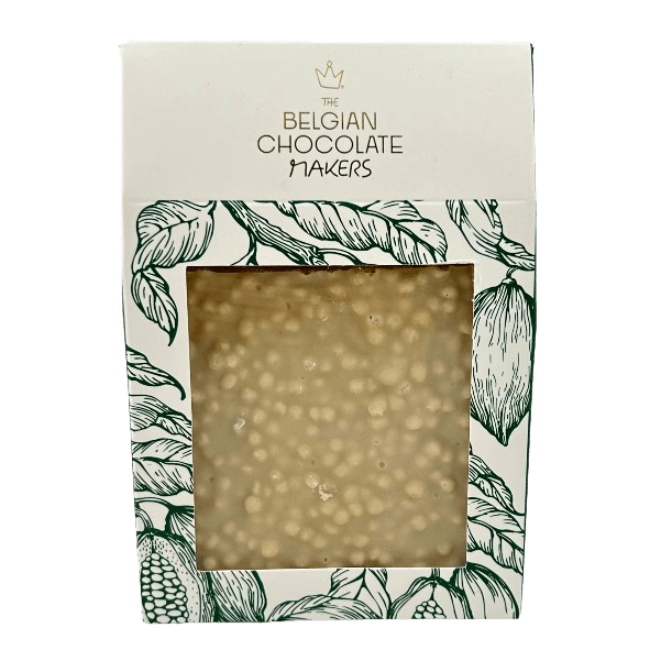 Riegel aus weißer Schokolade mit Puffreis