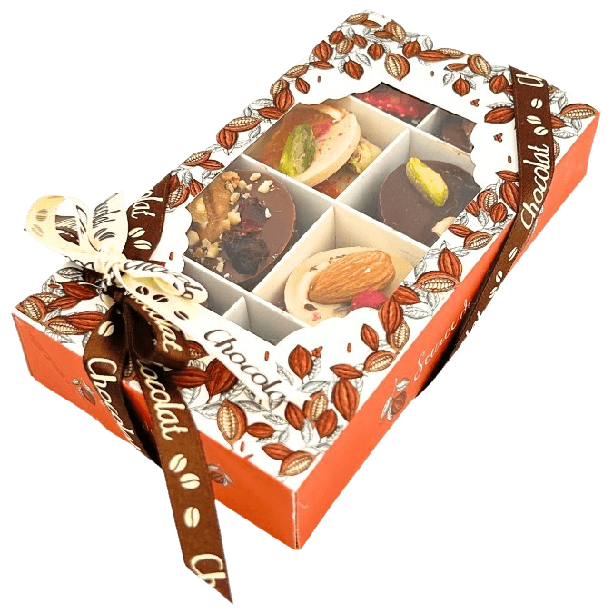 Schachtel mit Schokoladenmandarinen 24 Stück