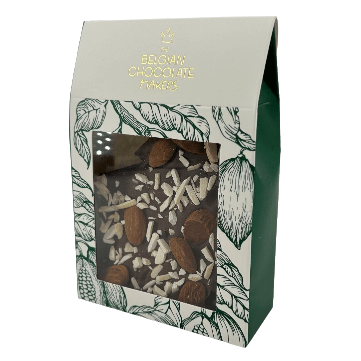 Vollmilchschokoladenbruch mit Mandeln