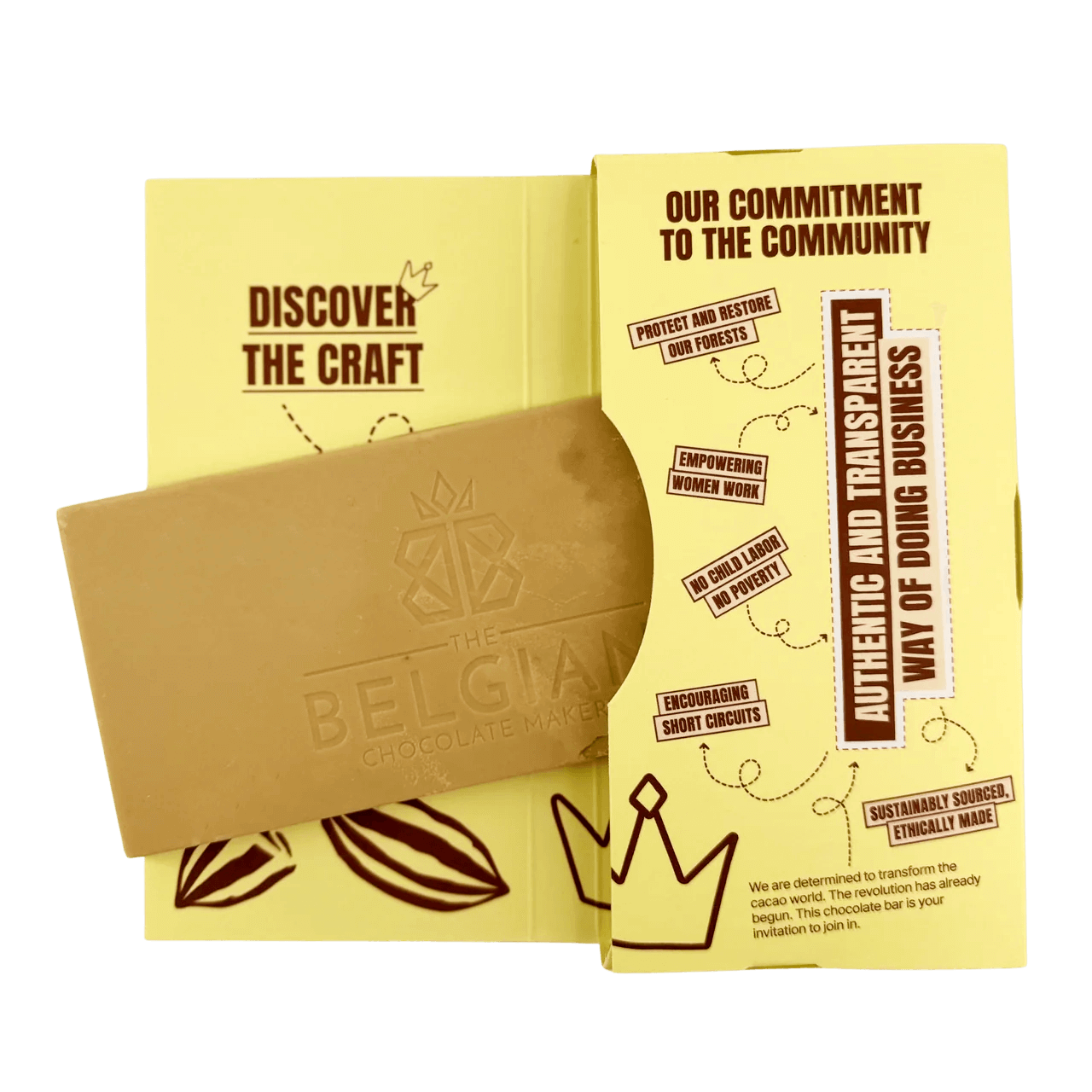 Weiße Schokoladentafel mit braunem Zucker und Kassonade 41%