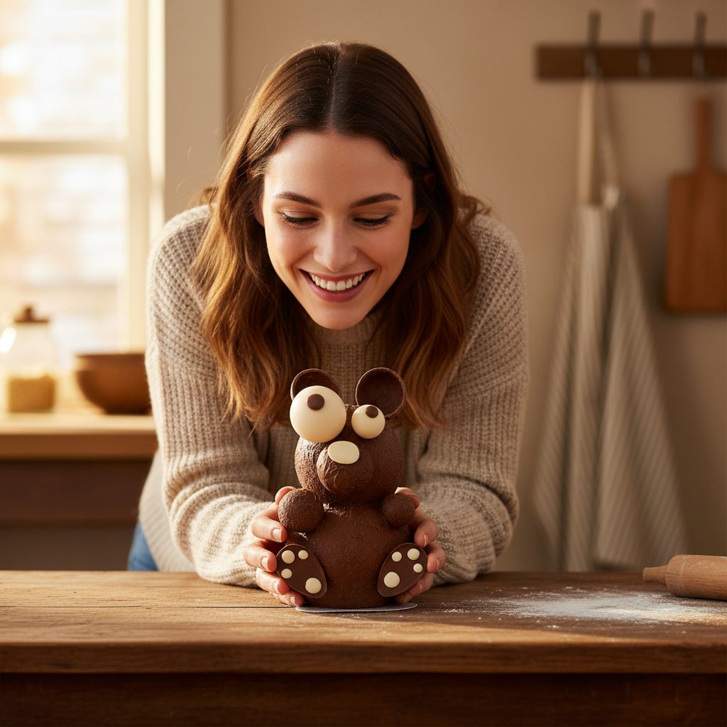 Vollmilchschokoladenbär 3D