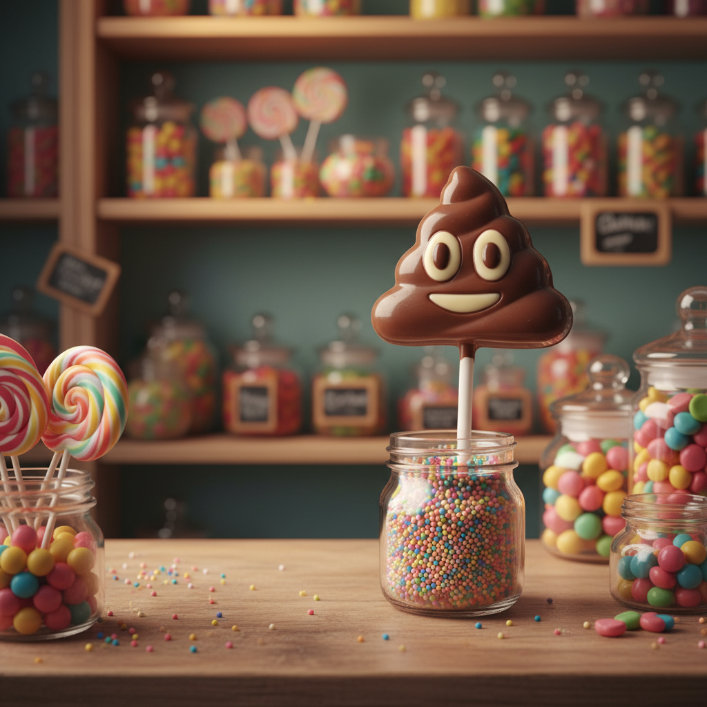 Vollmilchschokoladen-Emoji-Lollipop