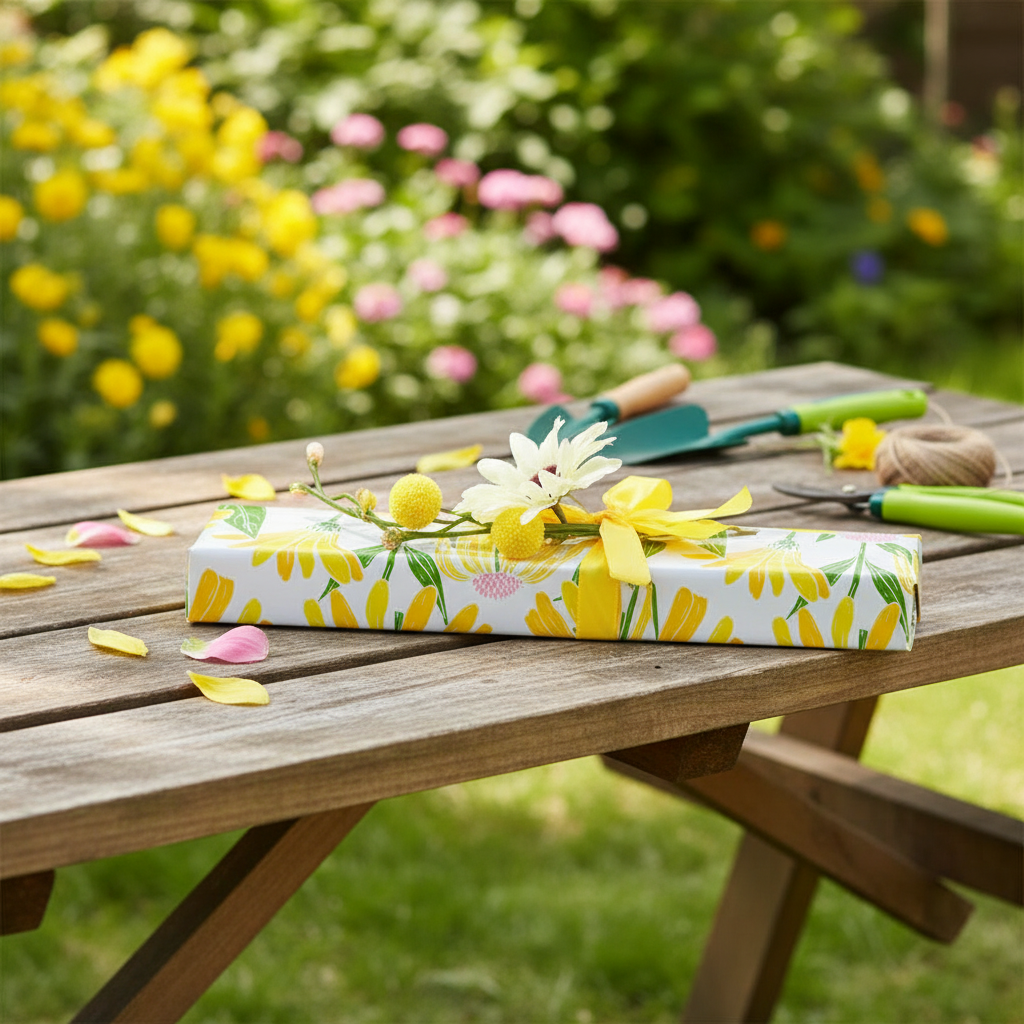 Sonnige Gänseblümchen-Schachtel mit sortierten belgischen Pralinen 105g
