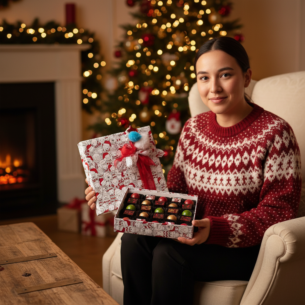 Weihnachtsbox 25 Pralinen 375g
