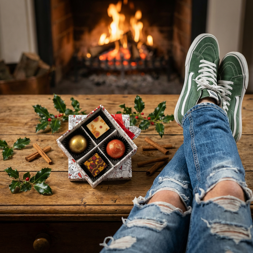 Weihnachtsbox 4 Pralinen 50g