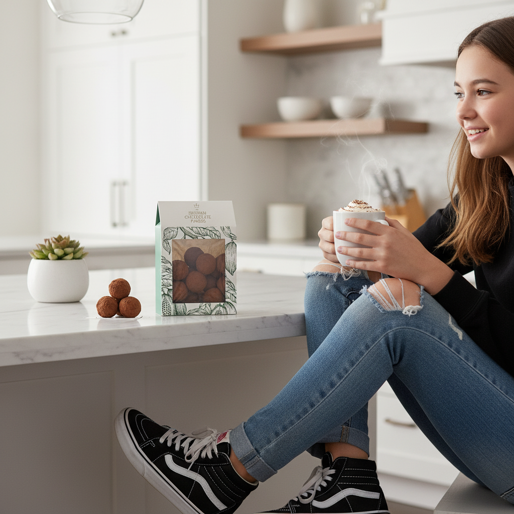 Beutel mit belgischen Trüffeln mit Kakaoüberzug 160g