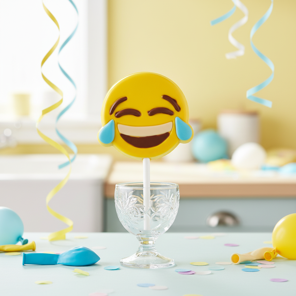 Schokoladenlutscher Freude Emoji