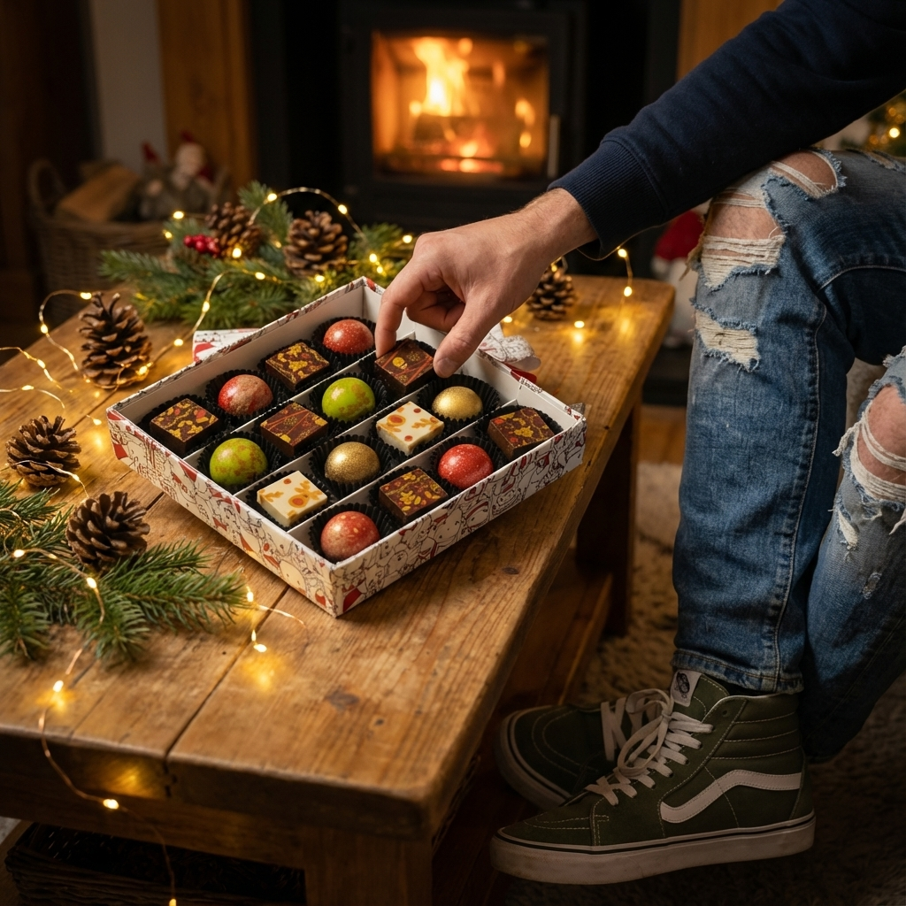 Weihnachtspackung 16 Pralinen 240g